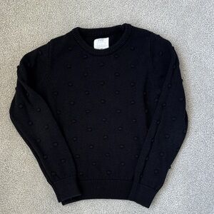 Little Sleepies Black Dot Knit Crewneck Sweater